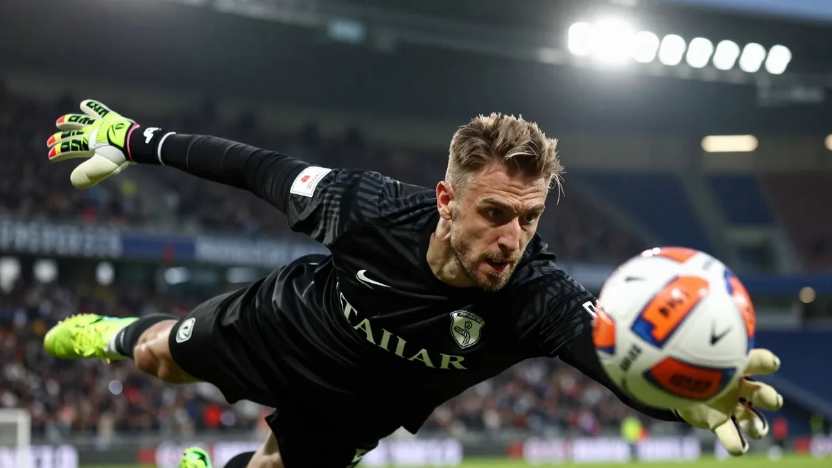 Sturm Graz ranks eighth in the Austrian Bundesliga for saves per match with 2.8, according to statistics reported by Google